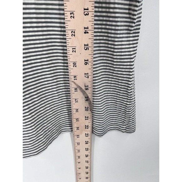 BOGNER Cotton Blend Black/White Striped Tank Top Scoop Neck Women's Size 14 - Picture 5 of 6